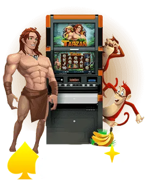 Hình ảnh các trò chơi slot game đầy màu sắc và biểu tượng jackpot trên ứng dụng AW8
